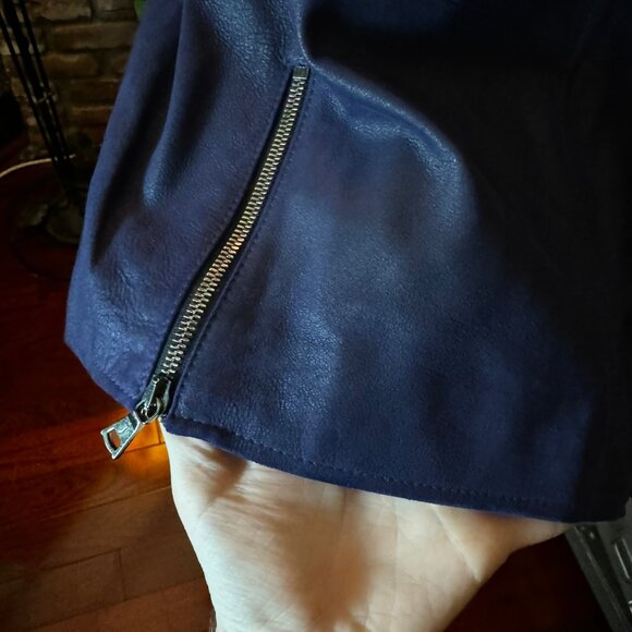 $2298 JOHN VARVATOS Burnished Purple Sheepskin Racer sz. 48 - Picture 12 of 15